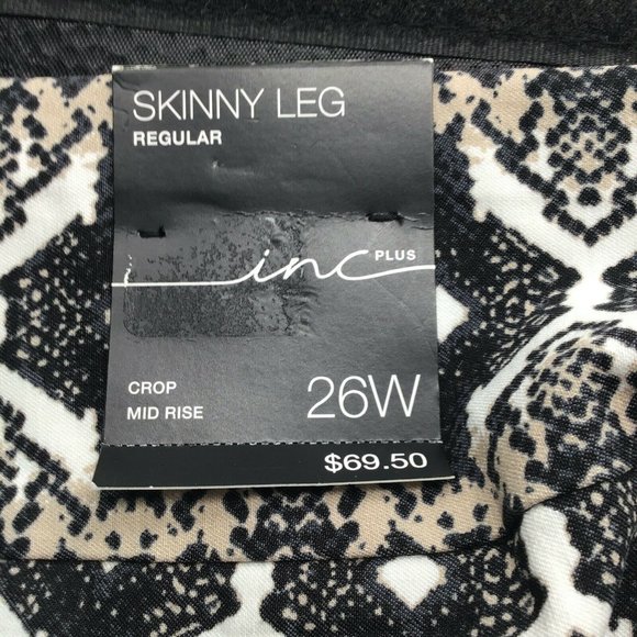 INC International Concepts Womens Skinny Leg Crop Pants Sz 26W - Picture 5 of 8